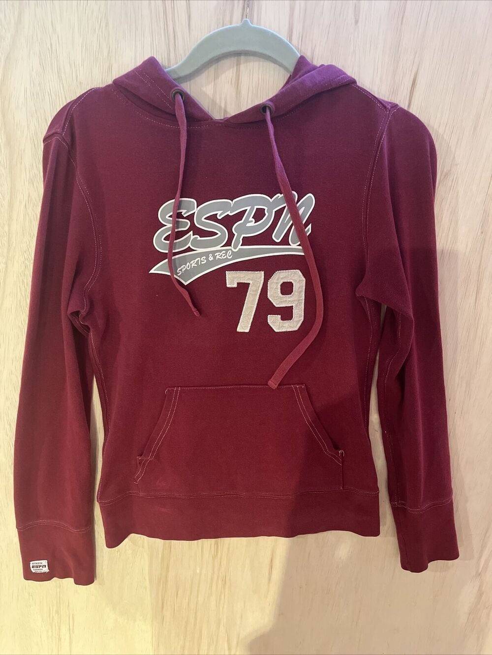 vintage ESPN hoodie hooded sweatshirt size small Y2K preppy 2000s